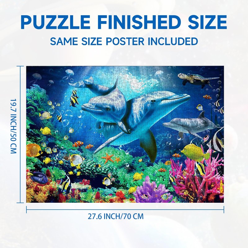 Nattork Jigsaw Puzzles 1000 Pieces for Adults, Families (Sea World)
