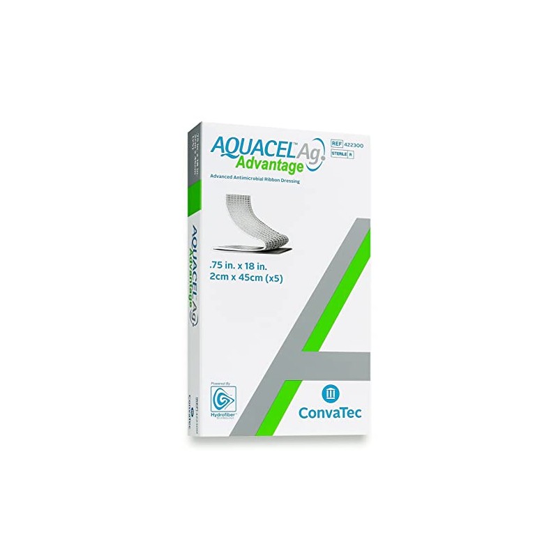 ConvaTec AQUACEL Ag Advantage 2"x2" Enhanced Antimicrobial Hydrofiber Dressing with