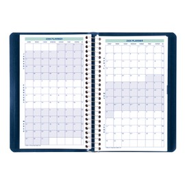 Blueline® 2026 Essential Daily Planner, Appointment Book, 12 Months, January to December, Spiral Binding, 8" x 5", Blue, English (C1504.82T-26)