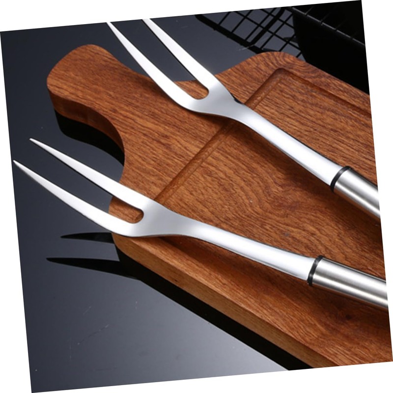 SUPVOX Cooking Utensils Set BBQ Forks Roasting Forks Stainless Steel