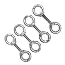 Set of 4 NUZAMAS 304 Stainless Steel M8x40mm Shoulder Eye Bolts, Closed Hook, Heavy Duty Eyebolts