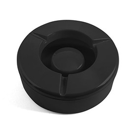 Chio 9002030 Ashtray Windproof, 12.5, Melamine, Black, 12 x 12 x 5 cm