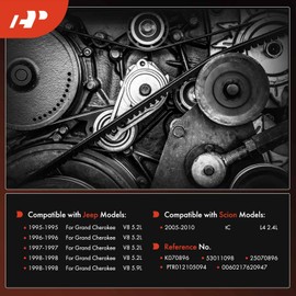 A-Premium Engine Serpentine Drive Belt Compatible with Jeep ZJ Series Grand Cherokee 1995-1998 & Scion tC 2005-2010, 2.4L 5.2L 5.9L