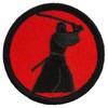 Retro Samurai Patrol Patch - 2" Diameter Round Embroidered Patch