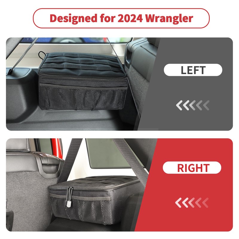 Linskip for 2024-2025 Jeep Wrangler Storage Trunk Organizer, Wheel Well