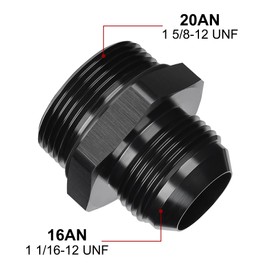 EVIL ENERGY EVIL ENERGY 16AN Flare to AN20 ORB Male O-Ring Fitting Adapter