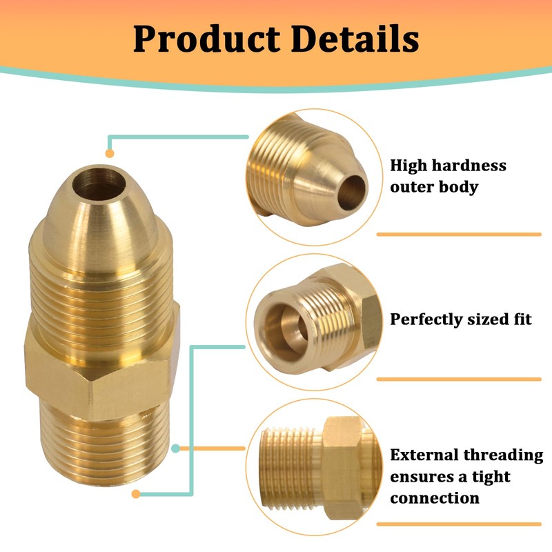 G5/8 Male to CGA580 Male Argon Adapters & Nitrogen Adapters,