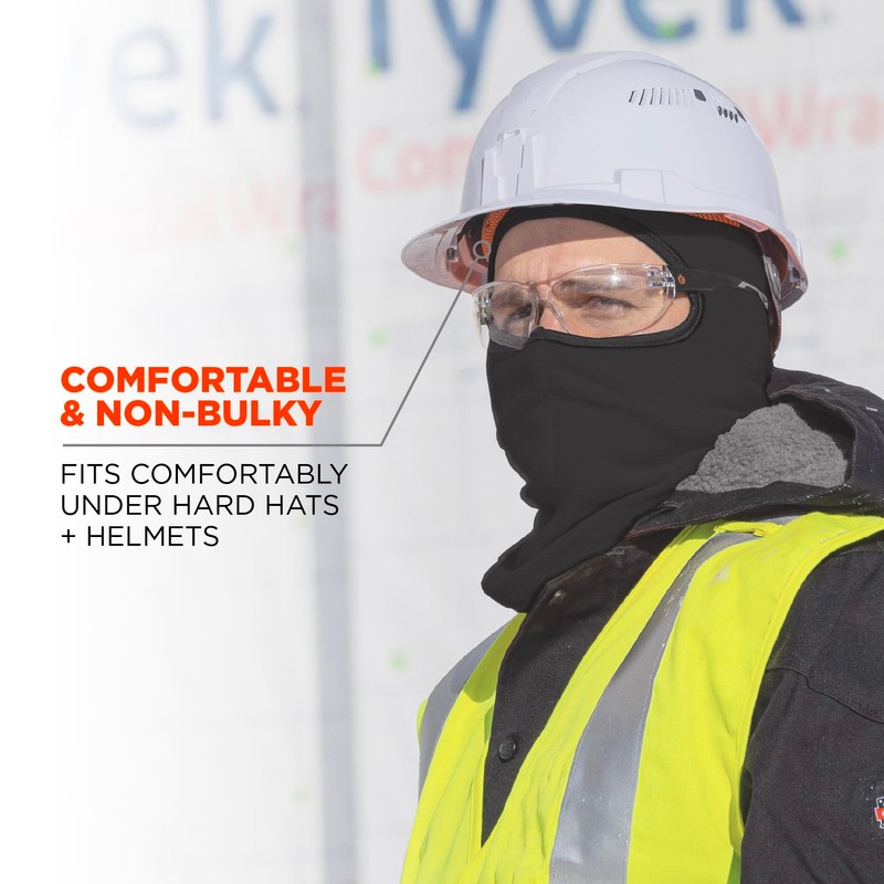 Balaclava, Winter Face Mask, Thermal Black Fleece, Ergodyne N-Ferno 6821