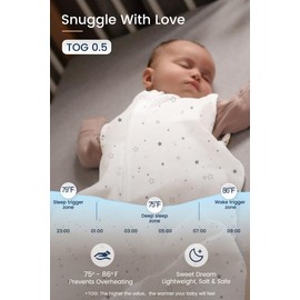 TotAha Sleep Sack 6-12-15 Months,0.5 TOG Lightweight, Stretchy, Silky Sleep Bag, Buttery Soft Infant Wearable Blanket Baby Sleeping Sacks With 2-way Safe Zipper for Girl Boy,Bohemian Bees