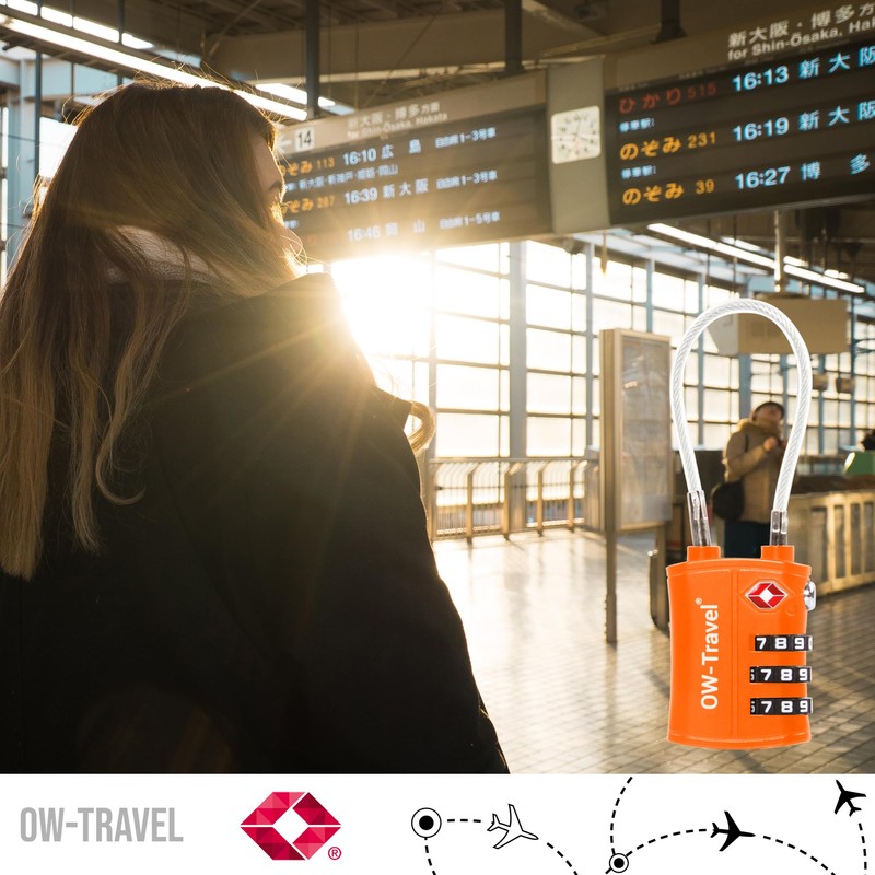 OW-Travel TSA Approved Luggage Locks (2 Pack) 3 Digit Heavy