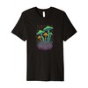 Psychedelic Glowing Mushroom Art | Blacklight Forest Fungi Premium T-Shirt