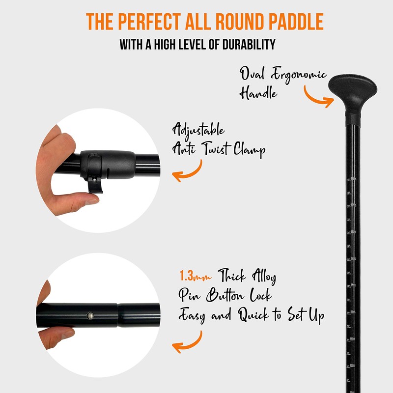 SereneLife Stand Up Paddle-Board Adjustable Paddle - Adjustable Water Paddle