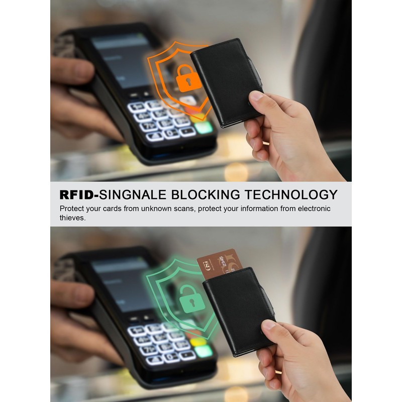 GSG SINCE 1998 Men's Wallet RFID Blocking Leather Wallet for