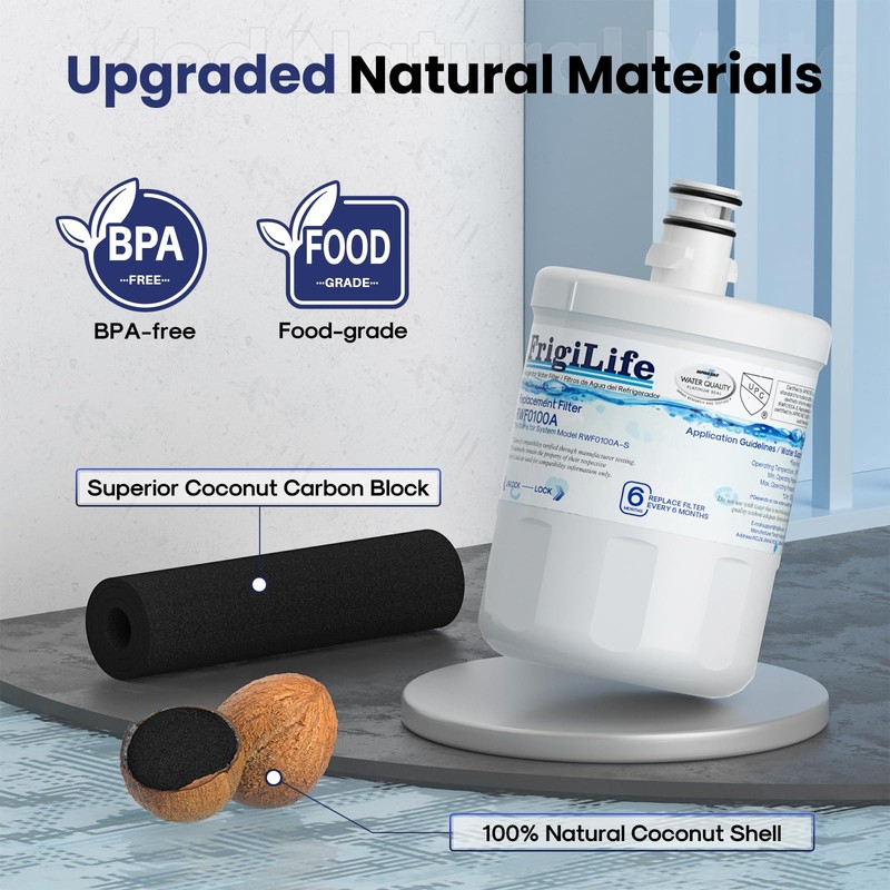FrigiLife 5231JA2002A Water Filter Replacement for LG LT500P, GEN11042FR-08, ADQ72910911,