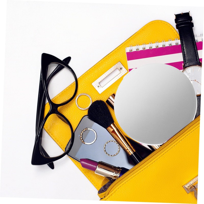 WOFASHPURET ポータブル旅行用ライト付き化粧鏡 5倍拡大鏡 折りたたみデザイン 女性 女の子用 小型ポケットミラー コンパクト ミニ ラウンドミラー