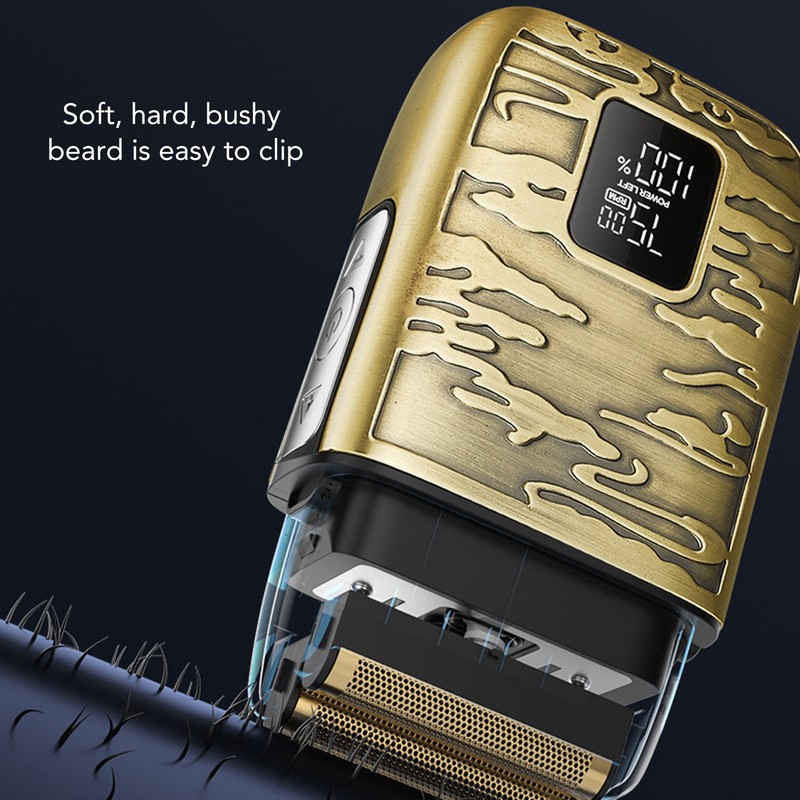 Electric Hair Clipper Retro Portable Efficient Dual Head Cordless Beard