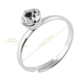 Naler Bridal Shower Rings Diamond Engagement Rings for Bachelorette Party Supplies, Wedding Table Decorations, Party Games, Favor Accents, Cupcake Toppers, Silver