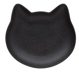 Aito Plate, Dish, Cat, Cat Shape, Cute, Nyan Plate (Black 1 Piece)