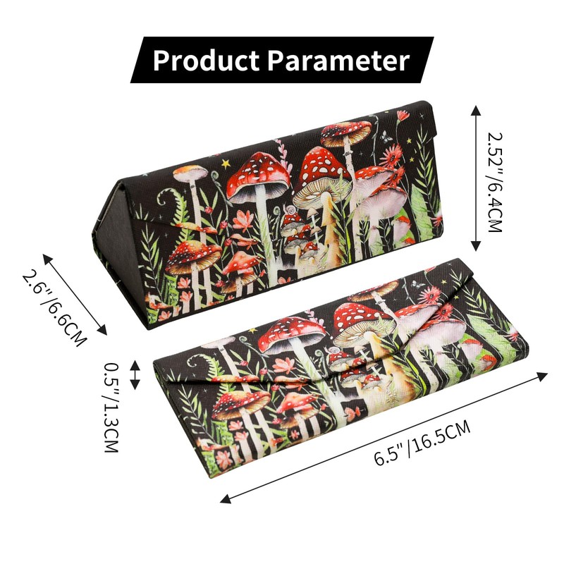 FlyingMage Foldable Glasses Holder Hard Shell Eyeglasses Case Fashion PU