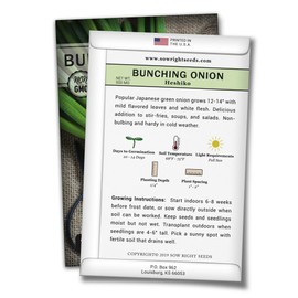 Sow Right Seeds - Heshiko Bunching Japanese Green Onion Seeds for Planting - Non-GMO Heirloom Seeds with Instructions to Plant and Grow a Kitchen Garden, Indoor or Outdoor; Great Gardening Gift
