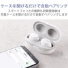 Elecom LBT-TWS12WH Wireless Earphones, Bluetooth 5.0, Fully Wireless, AAC Compatible,