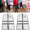 2pcs Garment Bags for Hanging Clothes Transparent Clothes PVC Dustproof