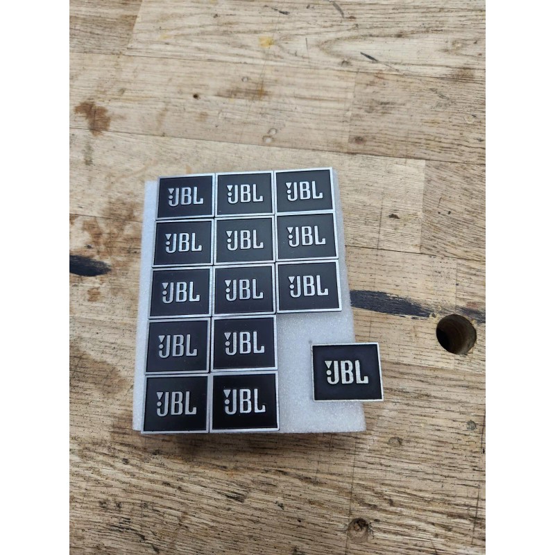 JBL Two New JBL Metal Badges-Includes Spring Washers-Double Sided Tape