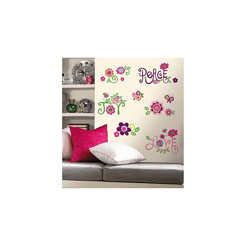 RoomMates RMK1649SCS Love, Joy, and Peace Quote Peel and Stick