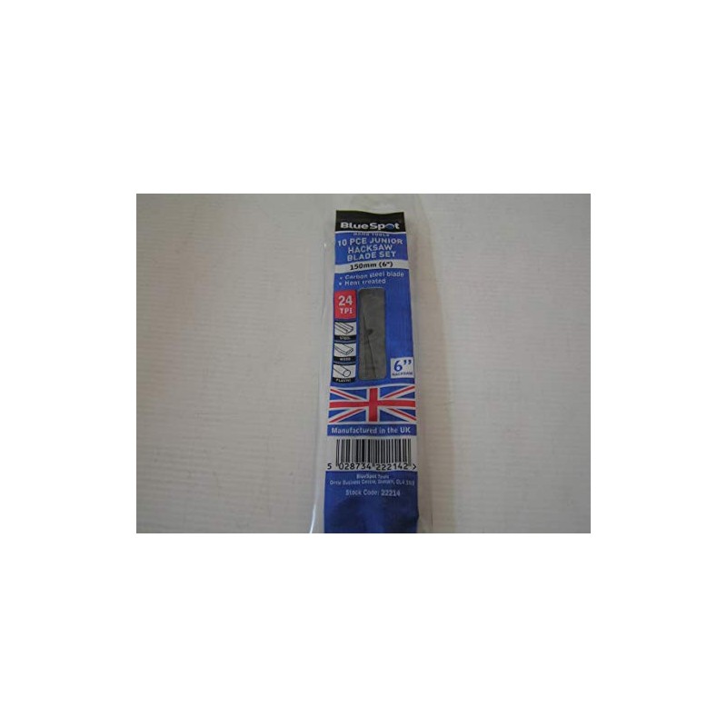 10 x 150mm (6") UK Manufactured Hacksaw Blades