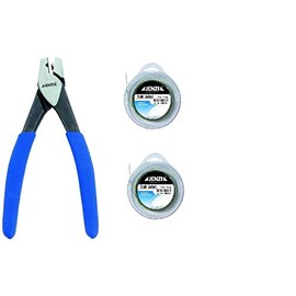 Leader Set 2 x Steel Wire 15kg, 10 m, 20 Trace Crimps and Trace Crimps – Pliers