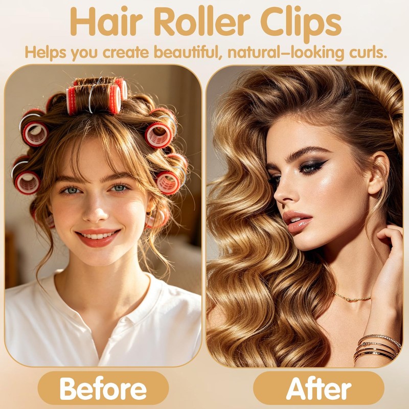 24Pcs Hot Roller Clips Replacement Hot Curler Clips Kit Fits