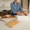 Beautiful Bread Box With Wooden Lid For Your Kitchen Countertop