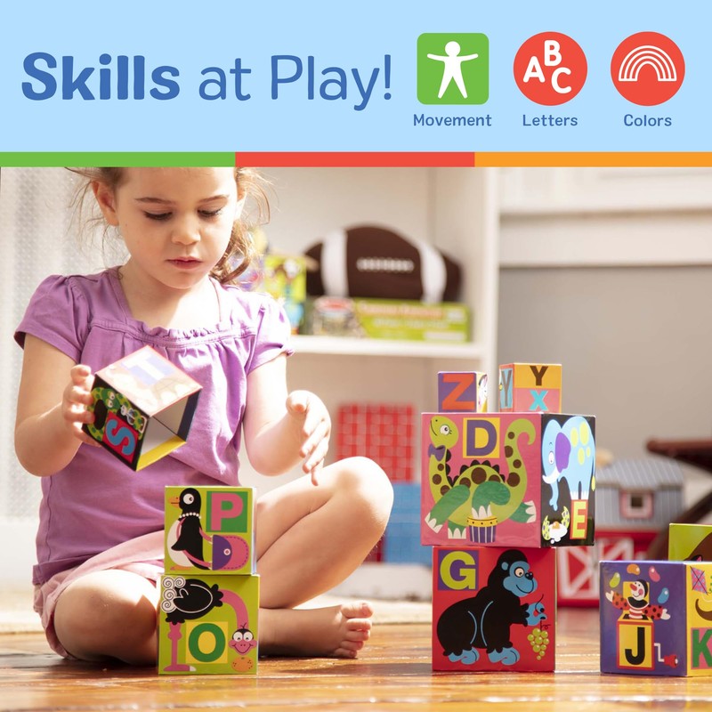 Melissa & Doug Deluxe 10-Piece Alphabet Nesting and Stacking Blocks