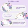 Paper Placemats Disposable 50 Pack Hydrangea Placemats 13.4 Inch Hydrangea