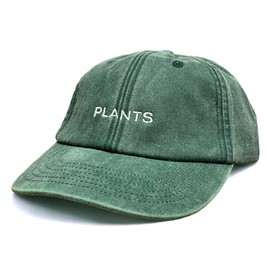 Vivian Flytrap Unisex Plants Washed Embroidered Dad Baseball Cap - Bottle Green