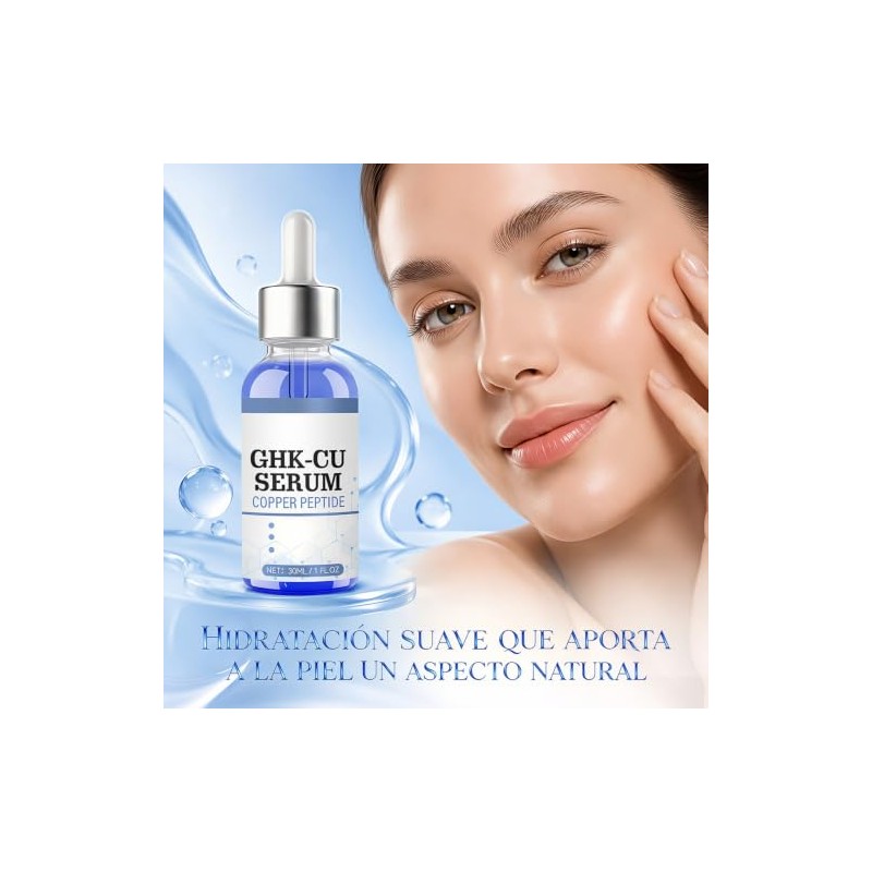 2pcs Sérum Facial de Péptido de Cobre，Reafirmante y revitalizante