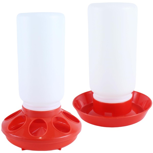 YGbridge Automatic Chicks Feeder and Waterer Set, 1L, Indoor Chicken