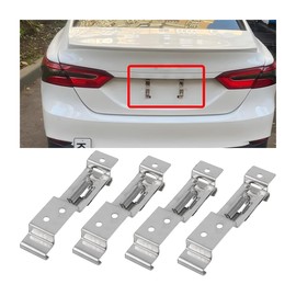 JNNJ Pack of 4 Stainless Steel Trailer Number Plate Holder, Spring Number Plate Clips for Standard Number Plates, Truck Spring Number Plate Holder, Stainless Steel, for Truck, Car, Trailer, Ship