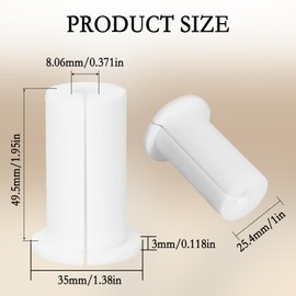 Pack of 7 Wall Feed-Through for Cable Management Set, Wall Hole Wall Feed-Through Cable, Wall Feed-Through Cable, Wall Feed-Through Cable Guide Set for Ethernet with 8 mm Hole, White
