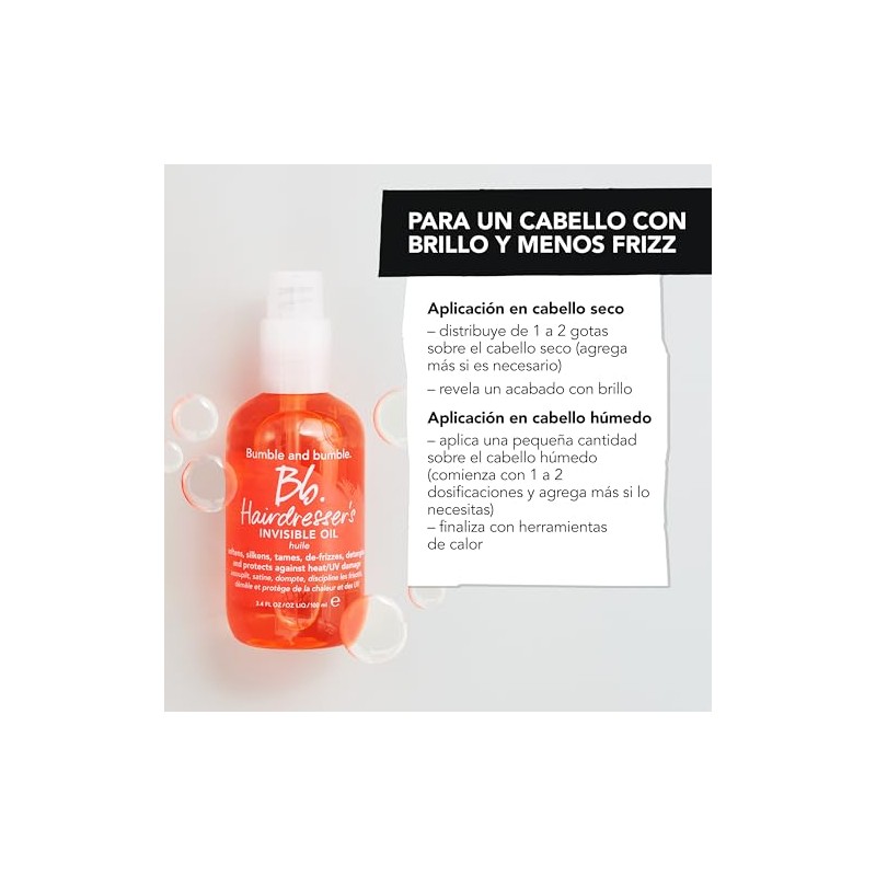 Bumble and Bumble Invisible Oil Aceite Capilar | Protector Térmico