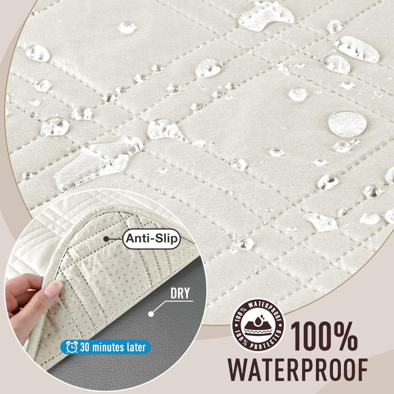 TAOCOCO Waterproof Couch Covers for Pets Dogs with Non Slip
