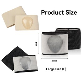 Oykrueats 2 Paar Fußbandage Mittelfuß Pad,Flexibel Mittelfuss Bandage Mit Weich TPE Pads,Dehnbar Bequem Atmungsaktiv Fußgewölbe Bandage,Spreizfußbandage,für Frauen Männer(Schwarz und Beige)(L)