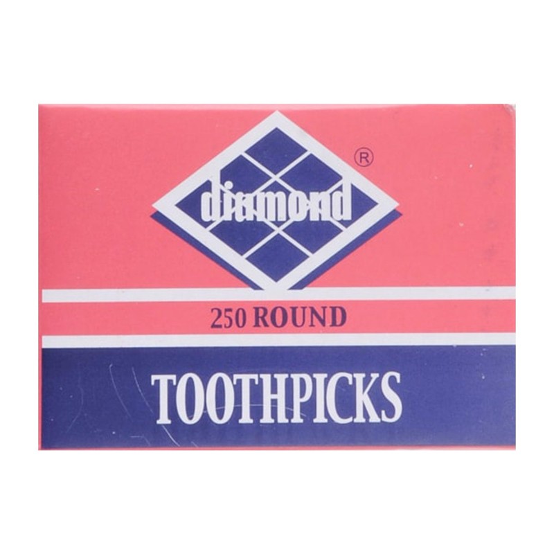 Diamond Toothpicks, Round Natural Wooden Bamboo Tooth Picks For Teeth,