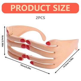 KEQAR Pack of 2 Novelty Sunglasses Party Glasses Funny Hand Finger Cool Shape Funny Selfie Props Fancy Ball Eye Mask