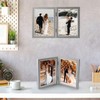 TESSTSY Double Picture Frame, Foldable 2 Photos, 13 x 18
