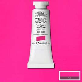 Winsor & Newton 8840539 Designer Gouache - Opera Pink, 14 ml Tube - Matte Opaque Gouache Paints, Ideal for Gouache Painting, Brilliant, Lightfast Colours with Great Coverage