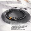 IBXWMNG Football Bracelet Gifts Natural Stone 3D Football Bracelet for