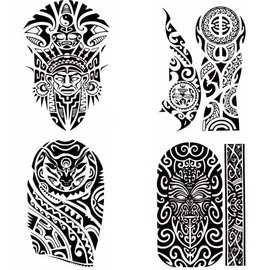 Tribal Arm Tattoos Maori Tattoos Arm Tattoos Temporary Tattoos Fake Tattoos 4 Sheets Set Maori 4
