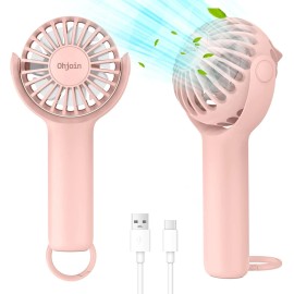 Ohjoin 2 IN 1 Portable Mini Handheld Fan with Keychain Stand