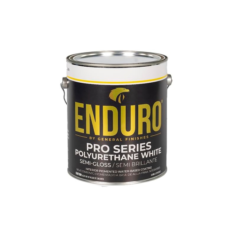 General Finishes Enduro Pro Series White Polyurethane, 1 Gallon, Semi-Gloss
